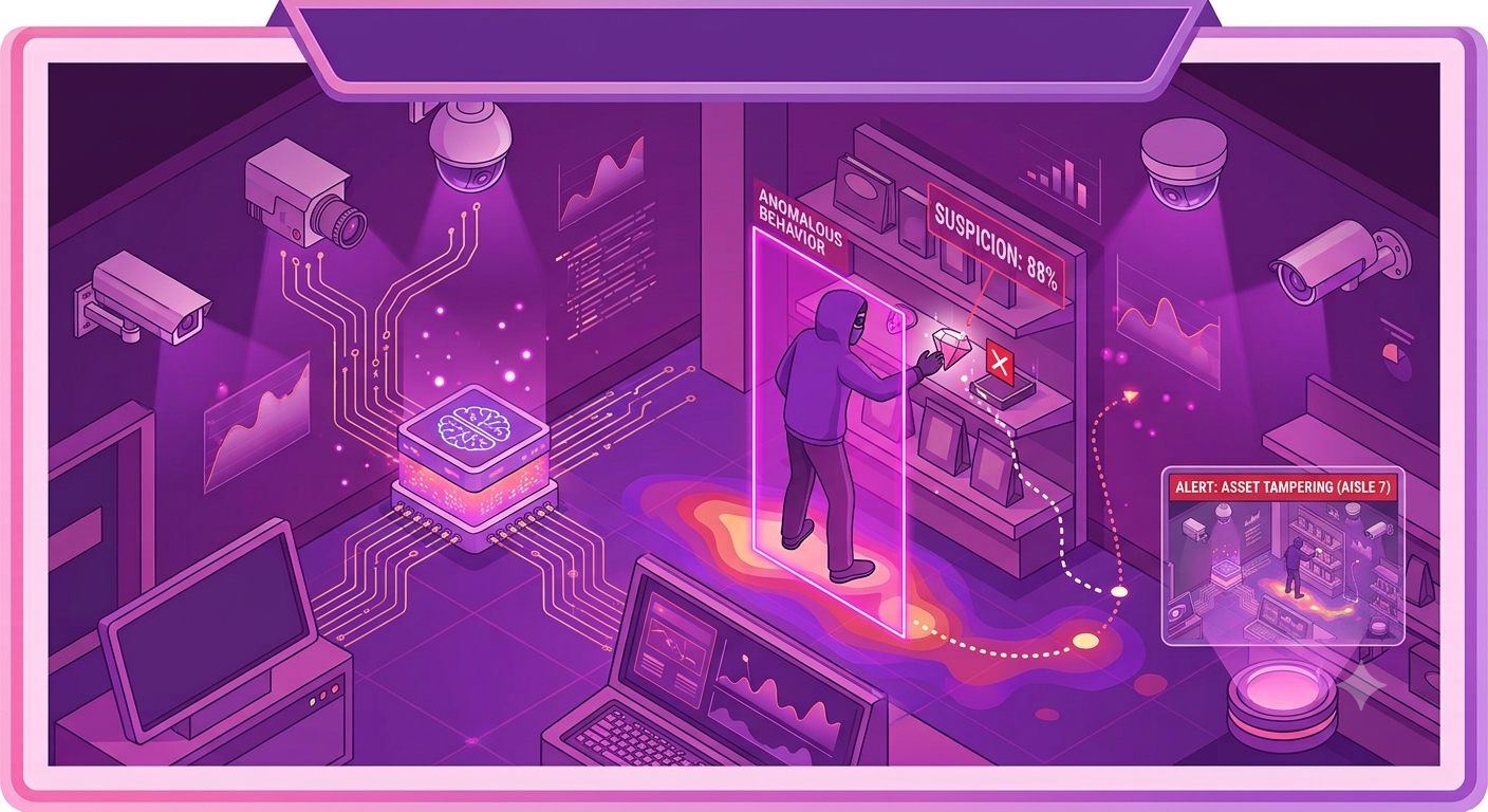 AI-powered retail loss detection illustration